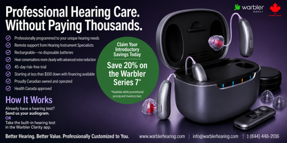 Warbler Series 7 OTC Hearing Aids Approved for BC