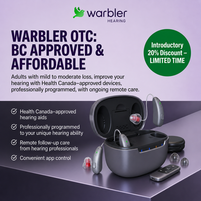 Warbler Series 7: OTC Hearing Aids Professionally Programmed